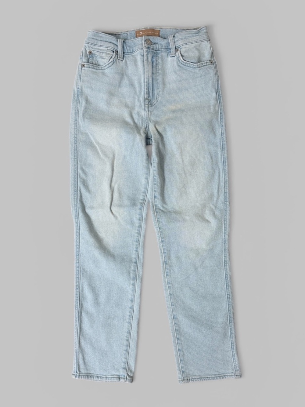 7 For All Mankind Luxe Vintage The High-Waist Cropped Straight Jeans